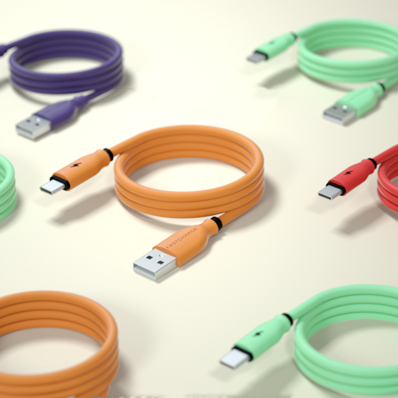 Cable datos tipo C goma blanda iPhone 12 11 Pro compatible Apple