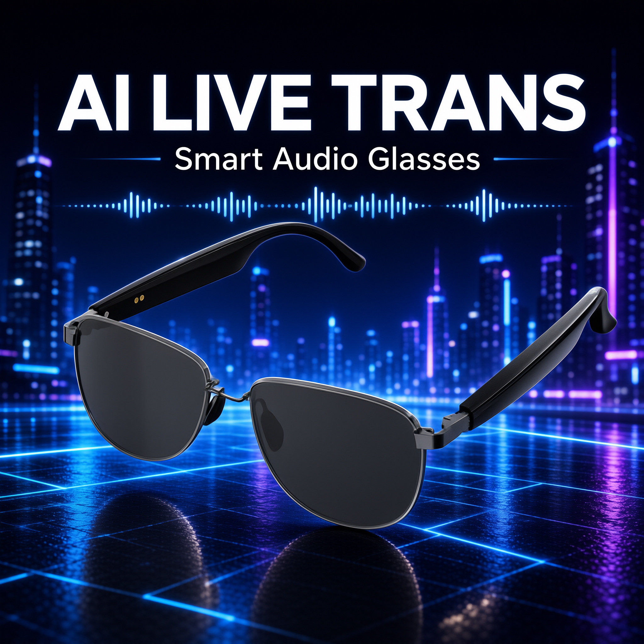 Gafas inteligentes IA traducción Bluetooth ciclismo conducción