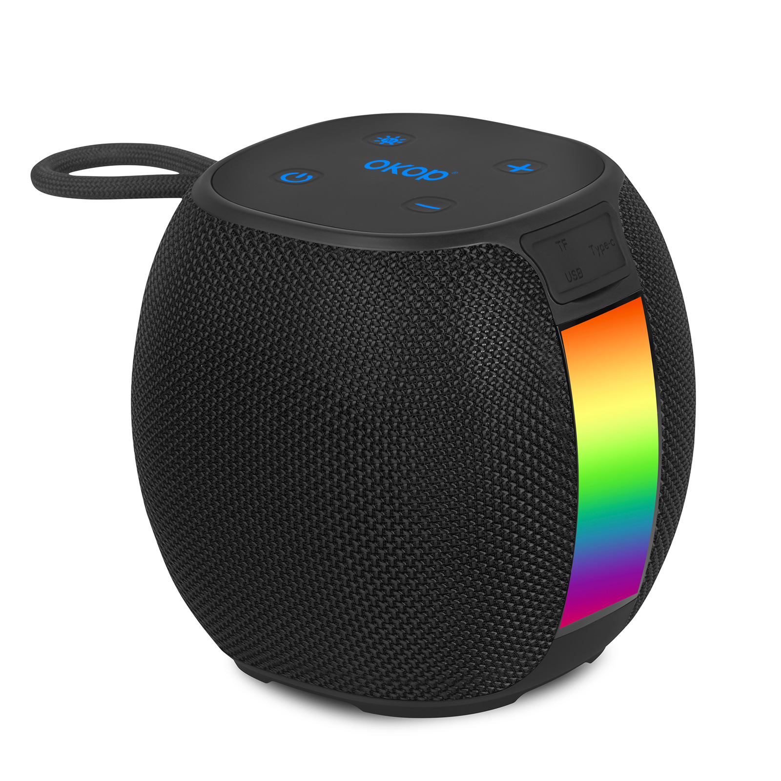 KP-591 parlante Bluetooth portátil RGB tarjeta compatible graves portátil diseño