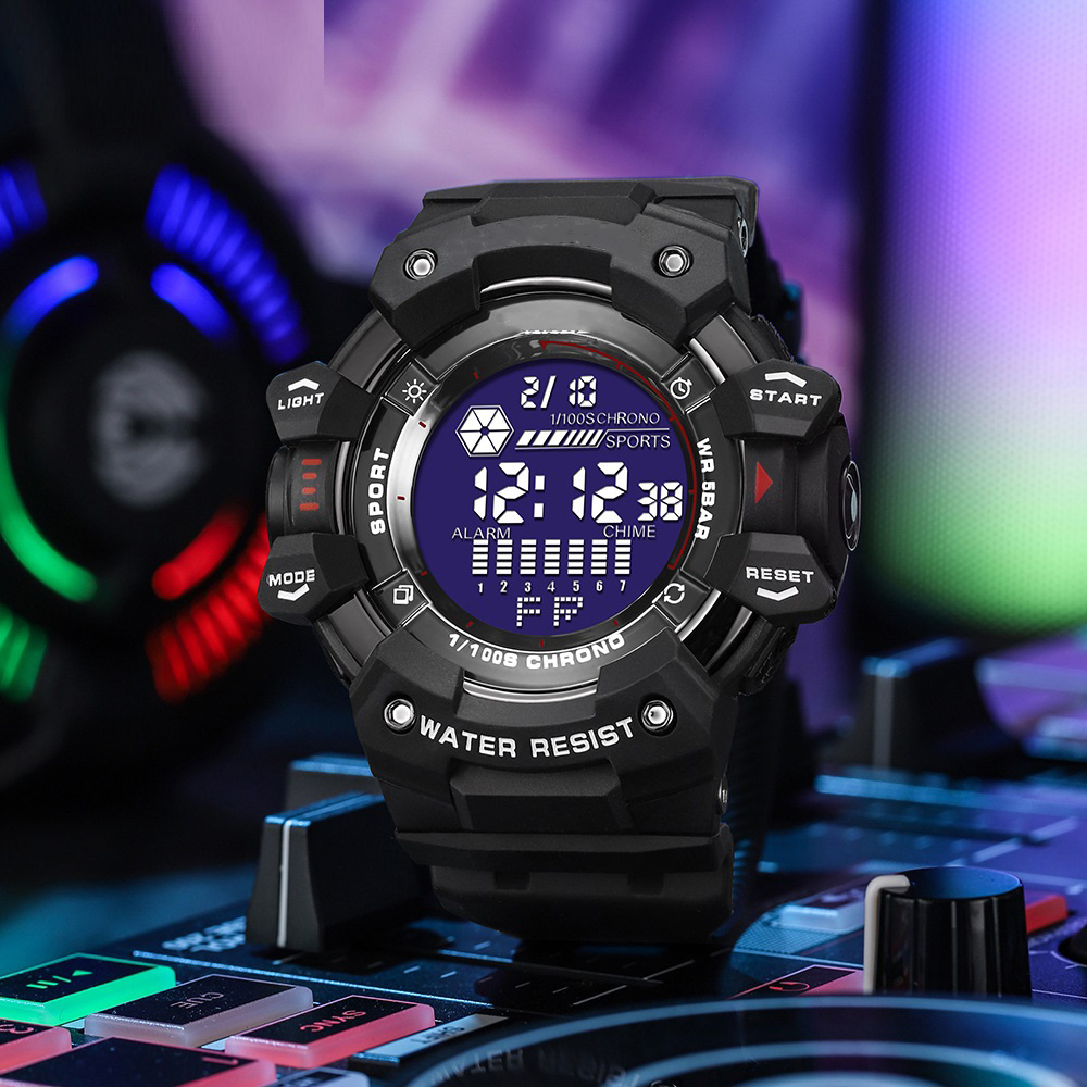 Reloj hombre deportivo tendencia resistente agua luminiscente electrónico
