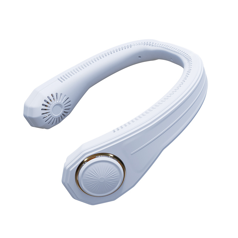 Ventilador cuello recargable USB pantalla digital aire acondicionado portátil sin aspas