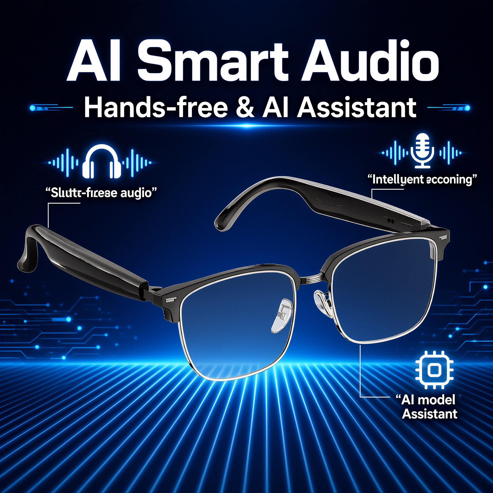 Gafas Bluetooth traducción inteligente polarizadas protección UV manos libres