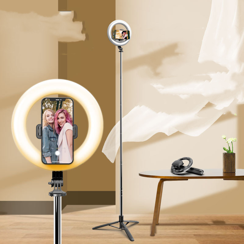 Selfie stick Q05S con luz de relleno para transmisión en vivo