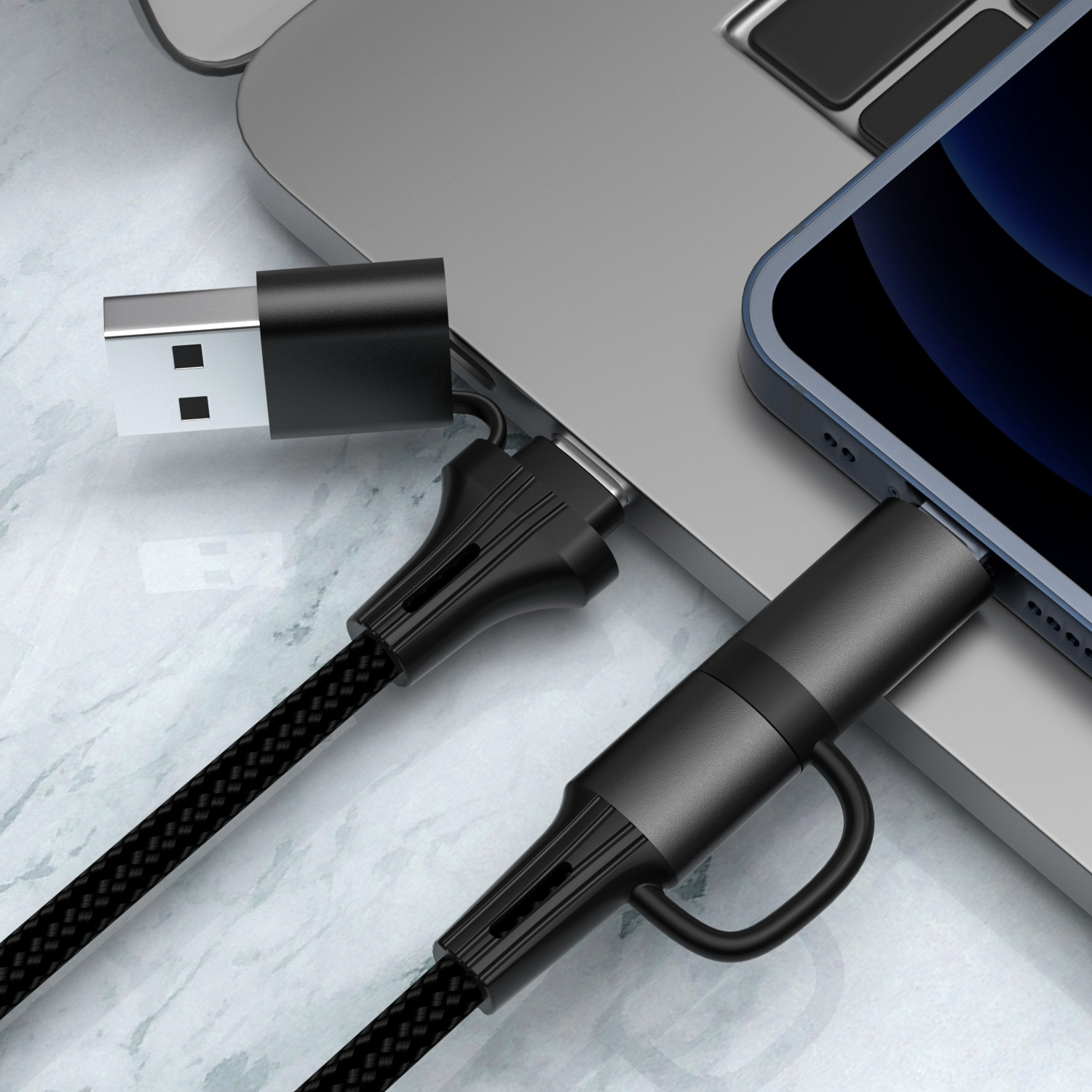 Cable de carga multifuncional 60W multi-conector