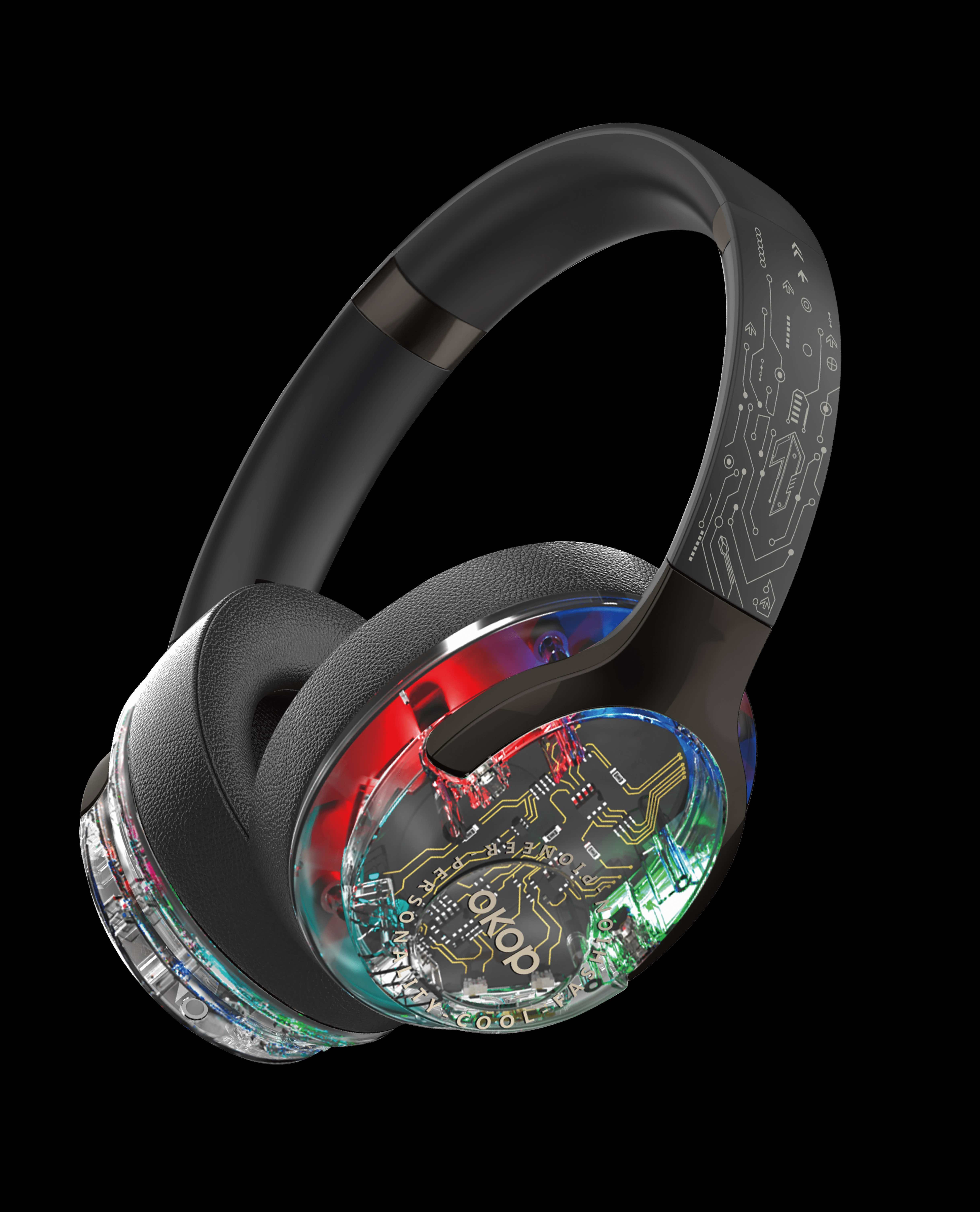 KP-H108 Best-selling Wireless Bluetooth Over-ear Headphones Long Battery Life Cyberpunk Style Perfect For Music Calls And Gaming In Stock And Ready To Ship