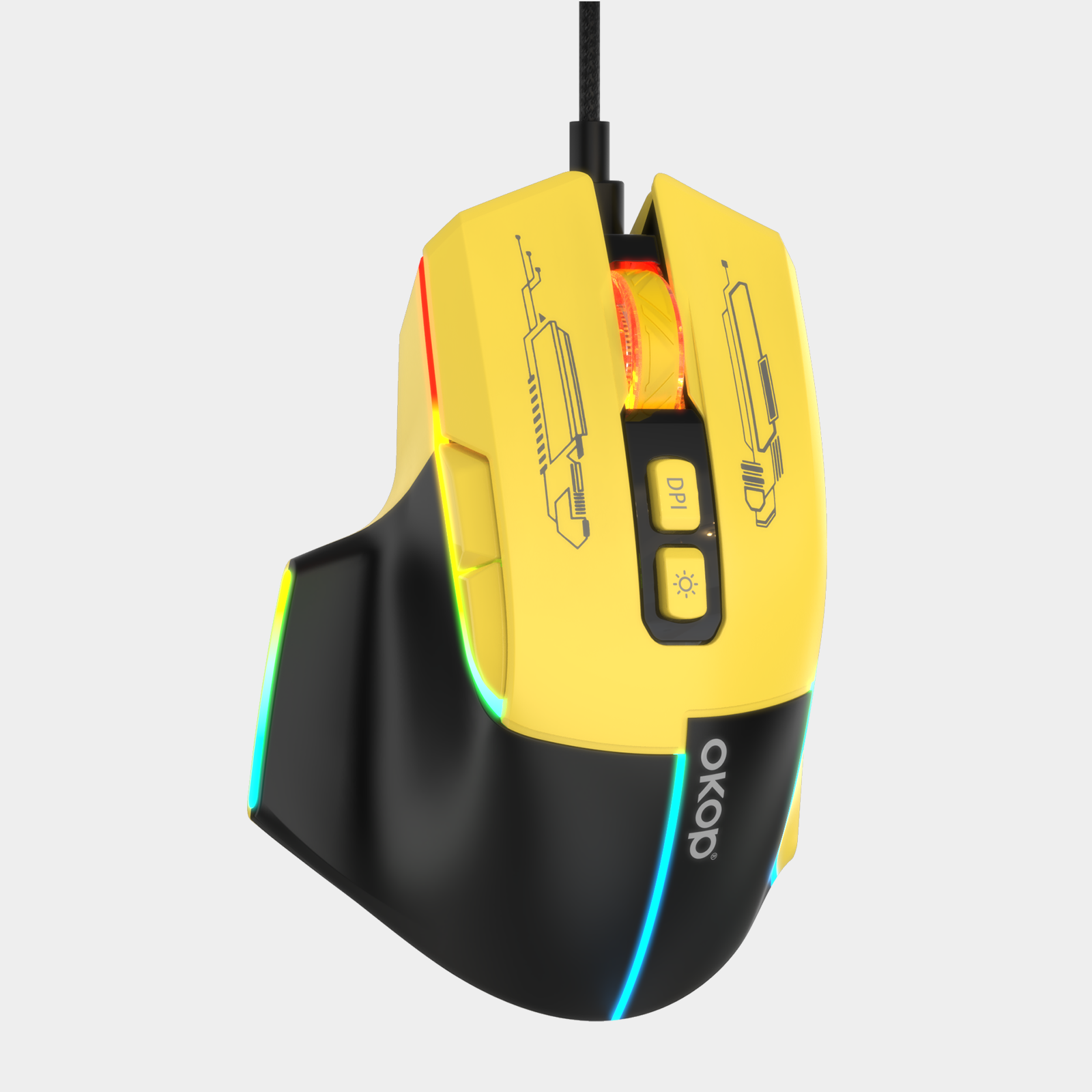 KP-S407 Best-Selling Wired Optical Mouse Ergonomic Design For Desktops Laptops Office Business And Home Use USB In Stock