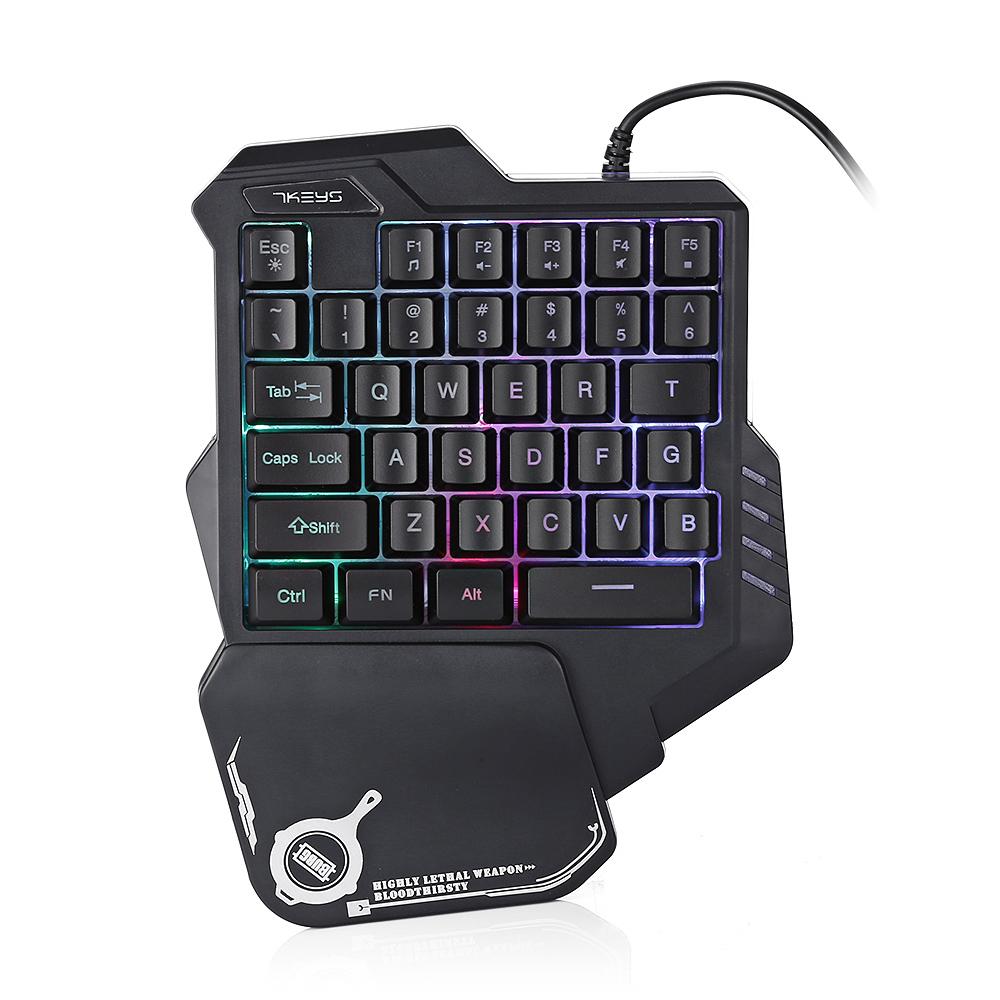 Teclado gamer mecánico de una mano mini con RGB