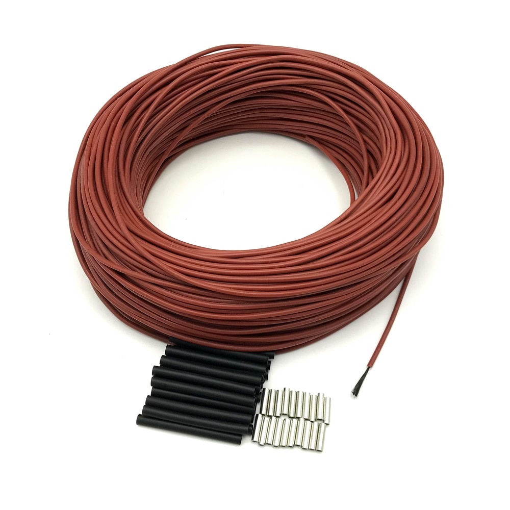 Cable calefacción silicona fibra carbono infrarrojo lejano temperatura