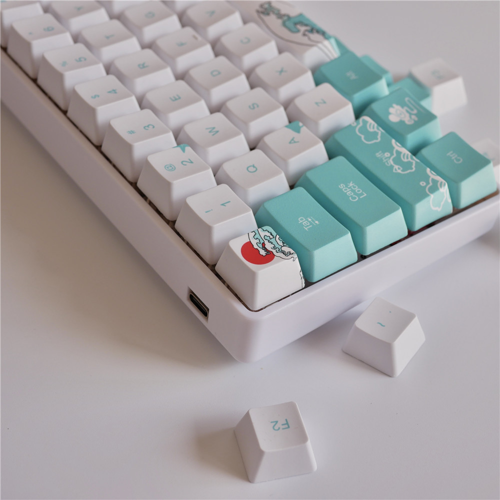 Keycaps Mar de Coral para teclado mecánico
