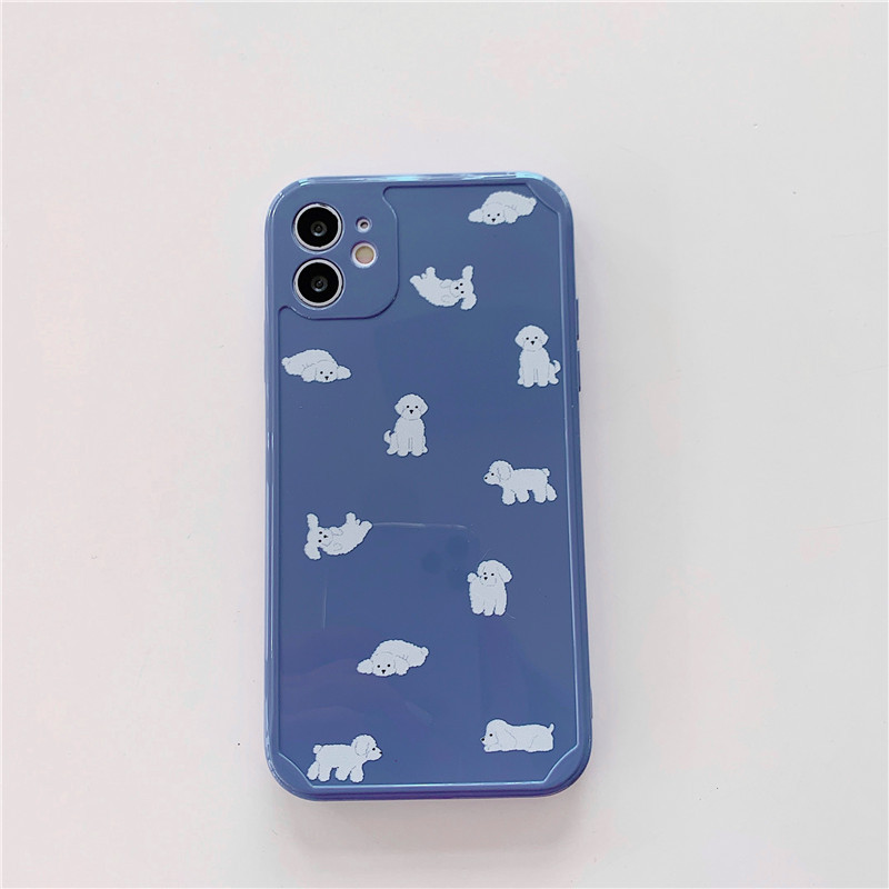 Compatible with Apple, Compatible with Apple , Suitable For IPhone12 Small Animal Straight-Edge Skin Phone Case Apple 12pro Colorful Shell Second Change 12Xsmax Female