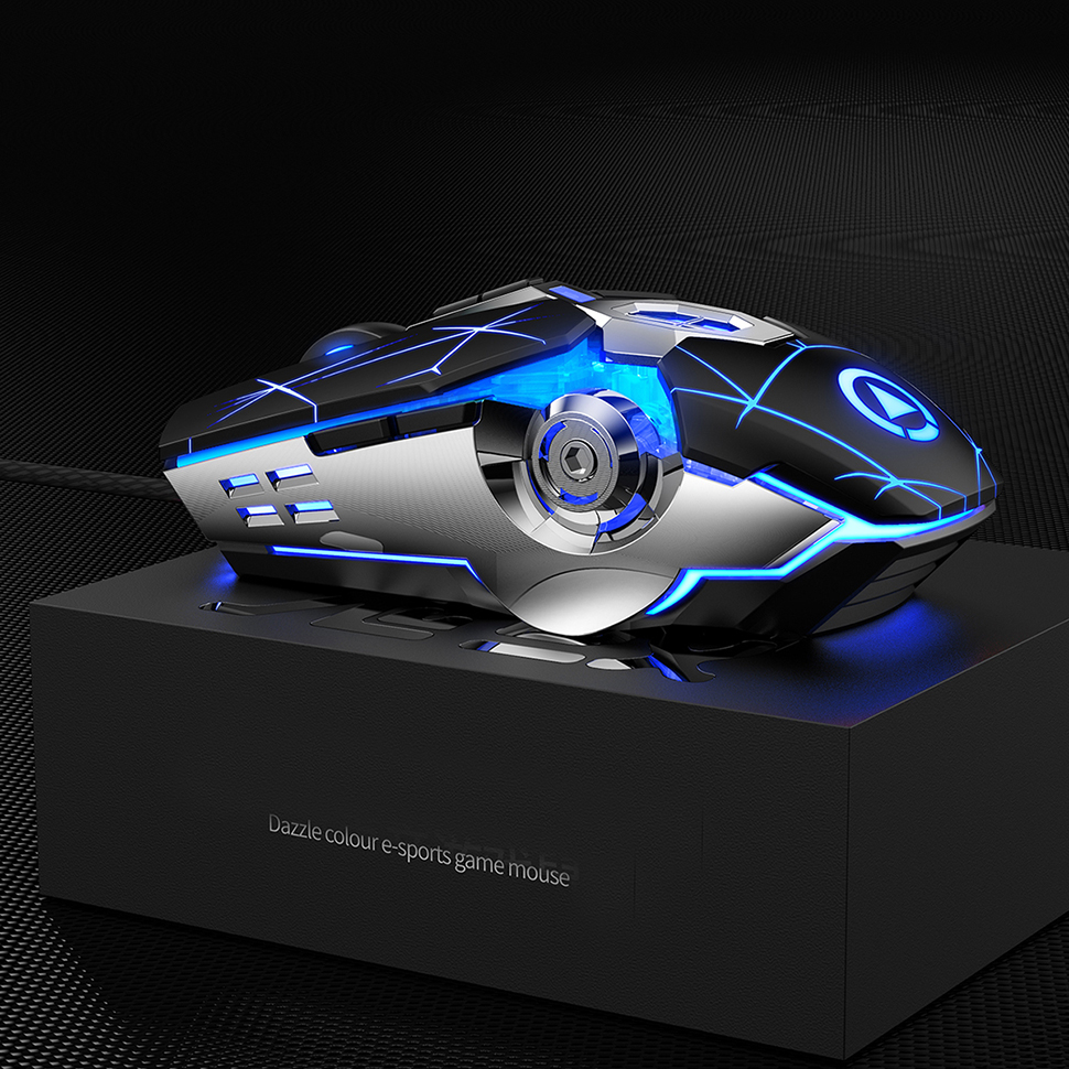 Mouse gamer silencioso mecánico escritorio notebook