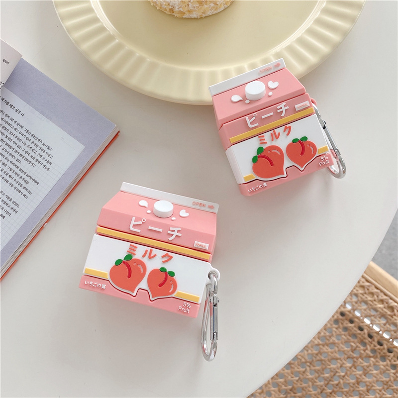 Funda AirPods Pro compatible Apple bebida durazno colores vivos