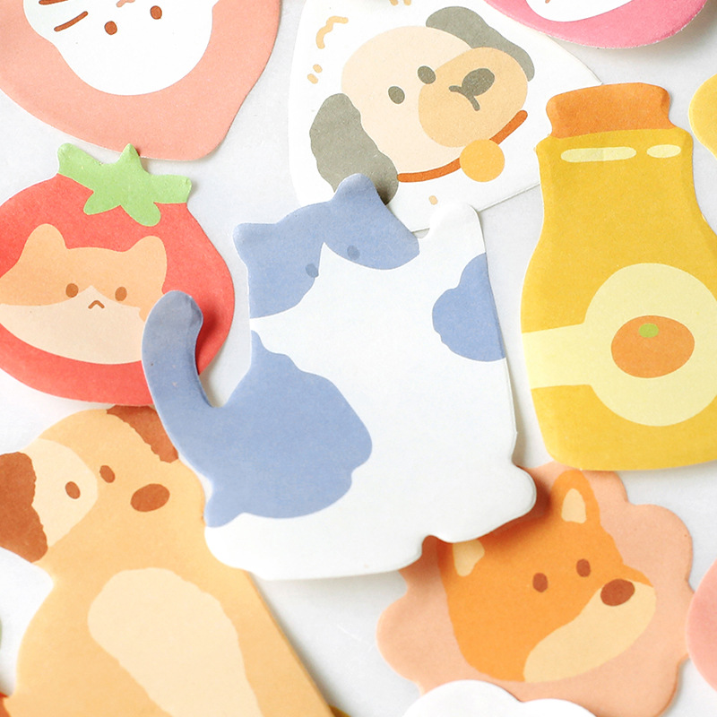 Set de notas adhesivas con forma de animalitos