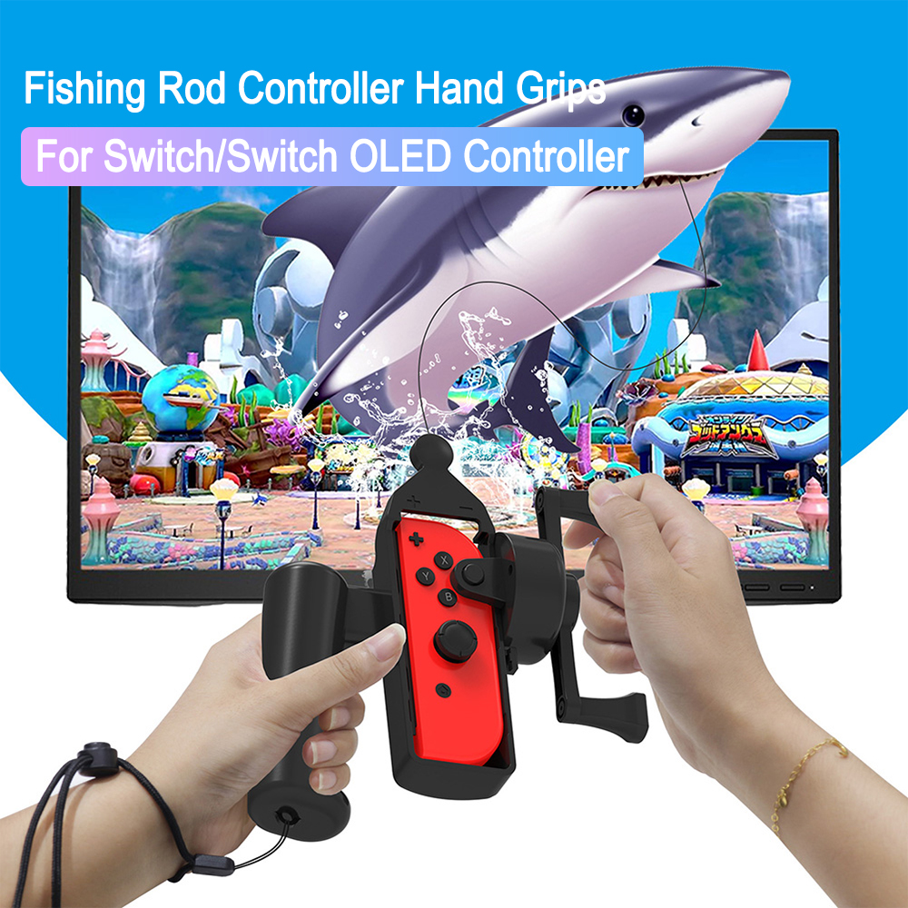 Soporte plástico para controles de consola gaming y accesorios tipo caña de pesca
