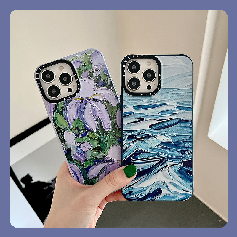Funda artística con pintura al óleo
