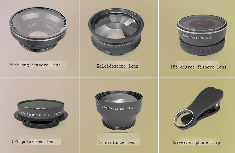 Kit lentes fotografía móvil efecto especial filtro ojo pez angular MX-606