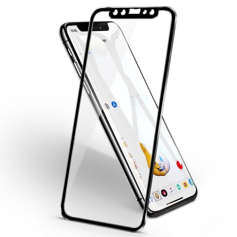 Protector vidrio templado pantalla completa 3D aluminio compatible iPhone Apple