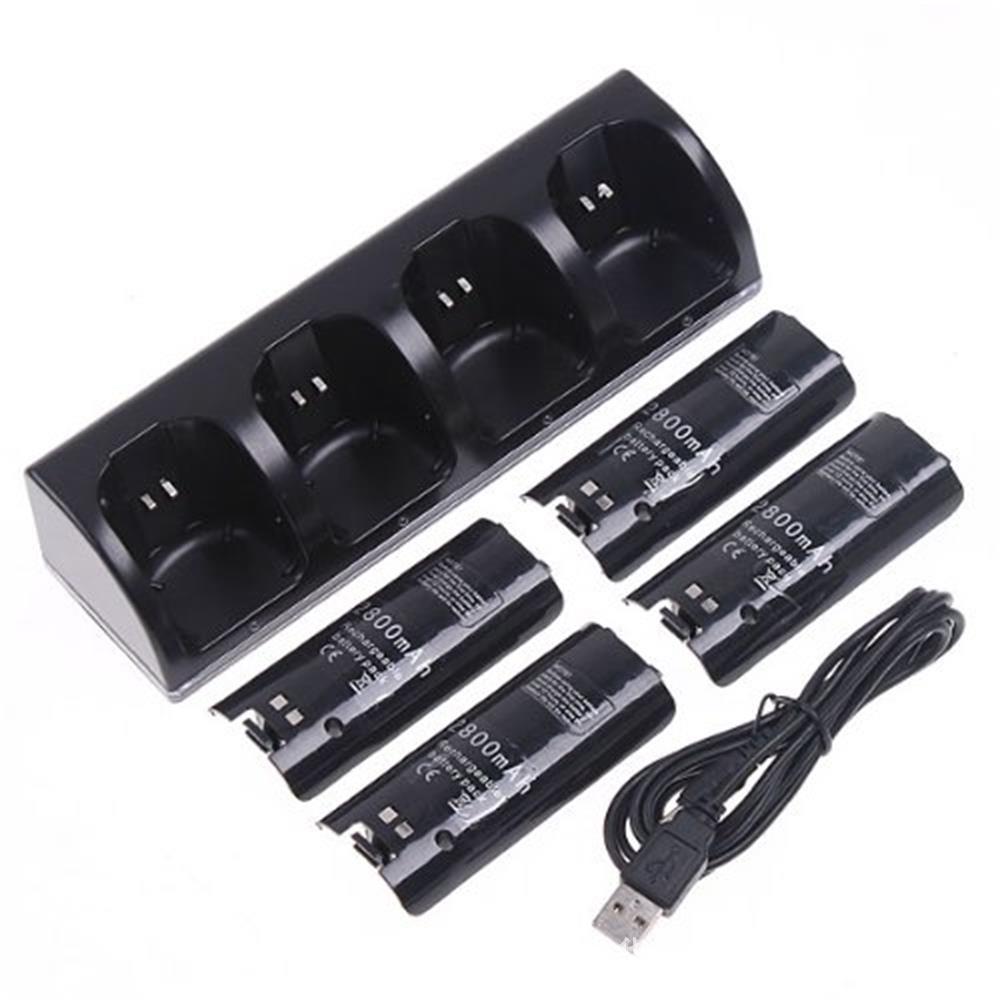 Cargador Wii cuatro puertos cuatro pilas