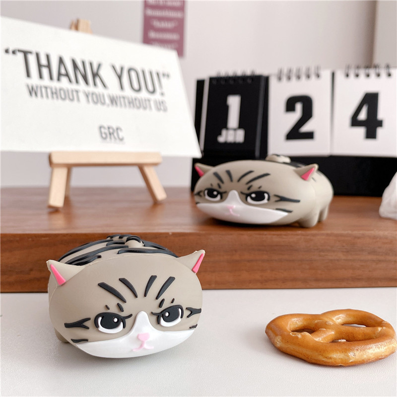 Carcasa fone silicona gato compatible Apple