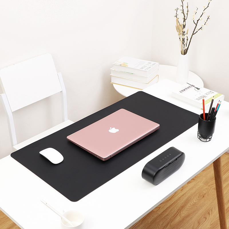 Mouse pad extragrande de cuero para notebook