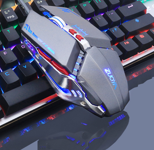 Ratón gaming cableado computadora portátil silencioso mudo