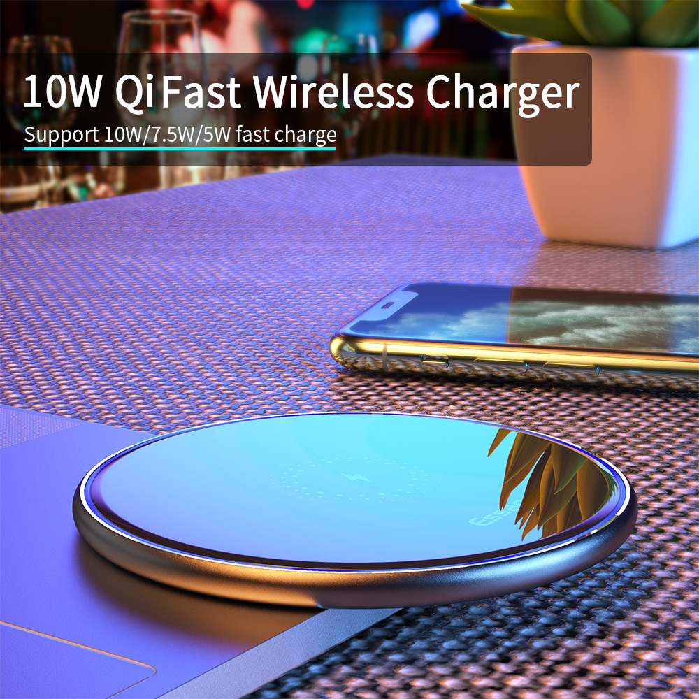 Cargador inalámbrico QI 15W 10W celular audífonos