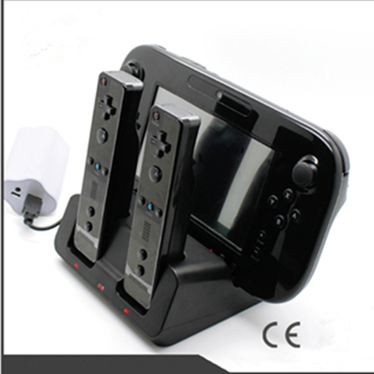 Cargador Blu-ray tres en uno para control Wii U con batería