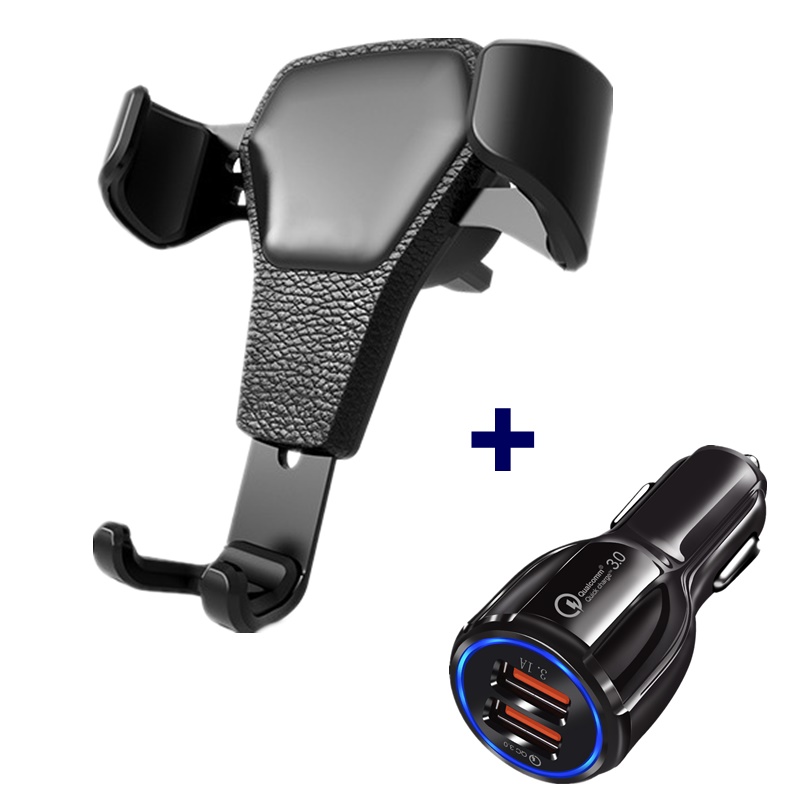 Soporte magnético para auto con textura de cuero para teléfono móvil