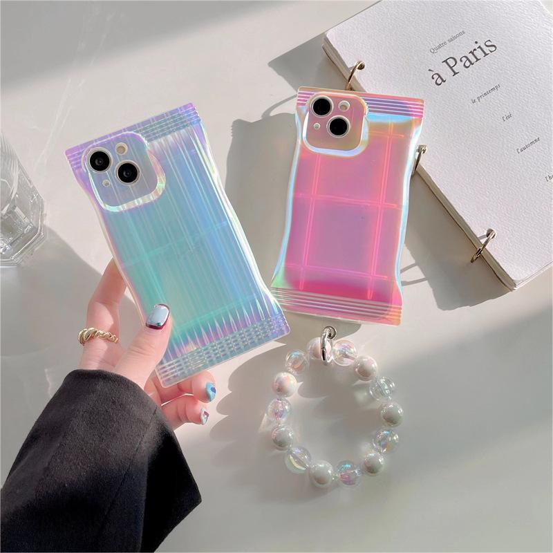Dream Laser Pinched Pocket Chain Phone Case For Women