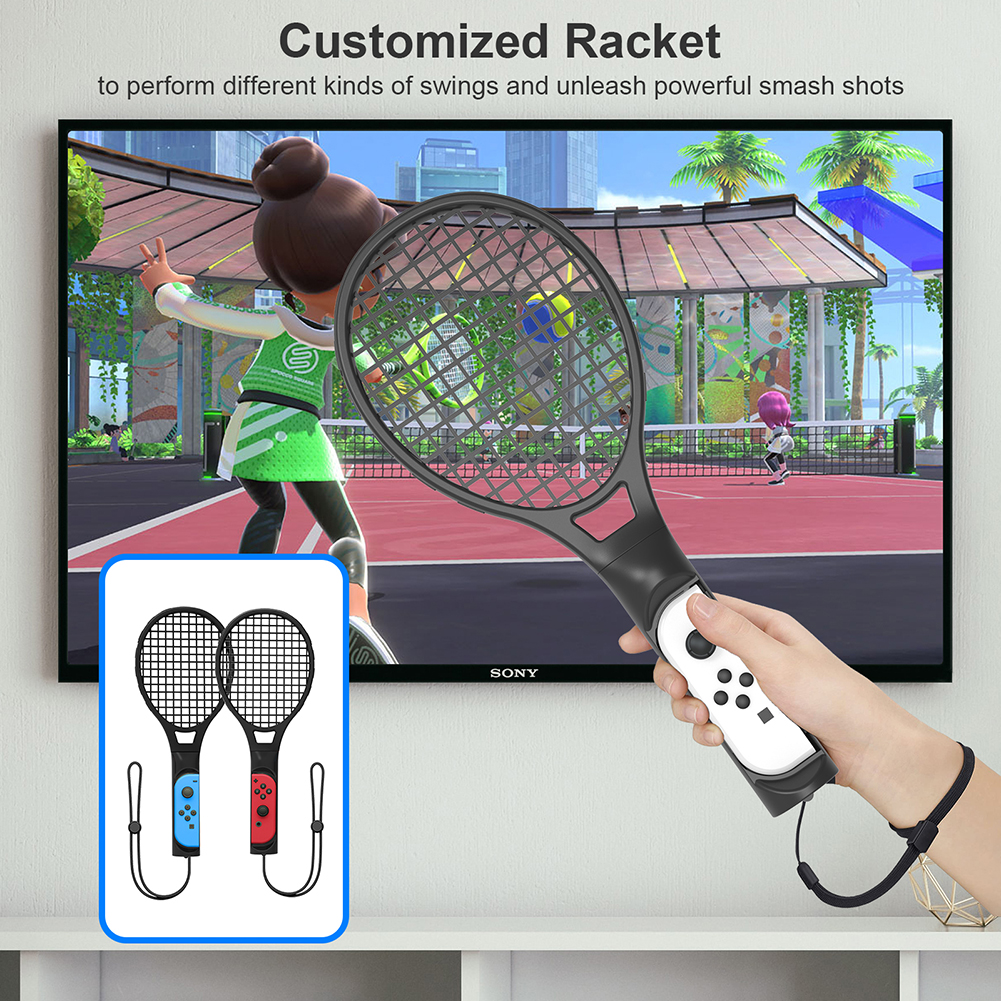 Mini periférico gaming con raqueta de tenis y joystick